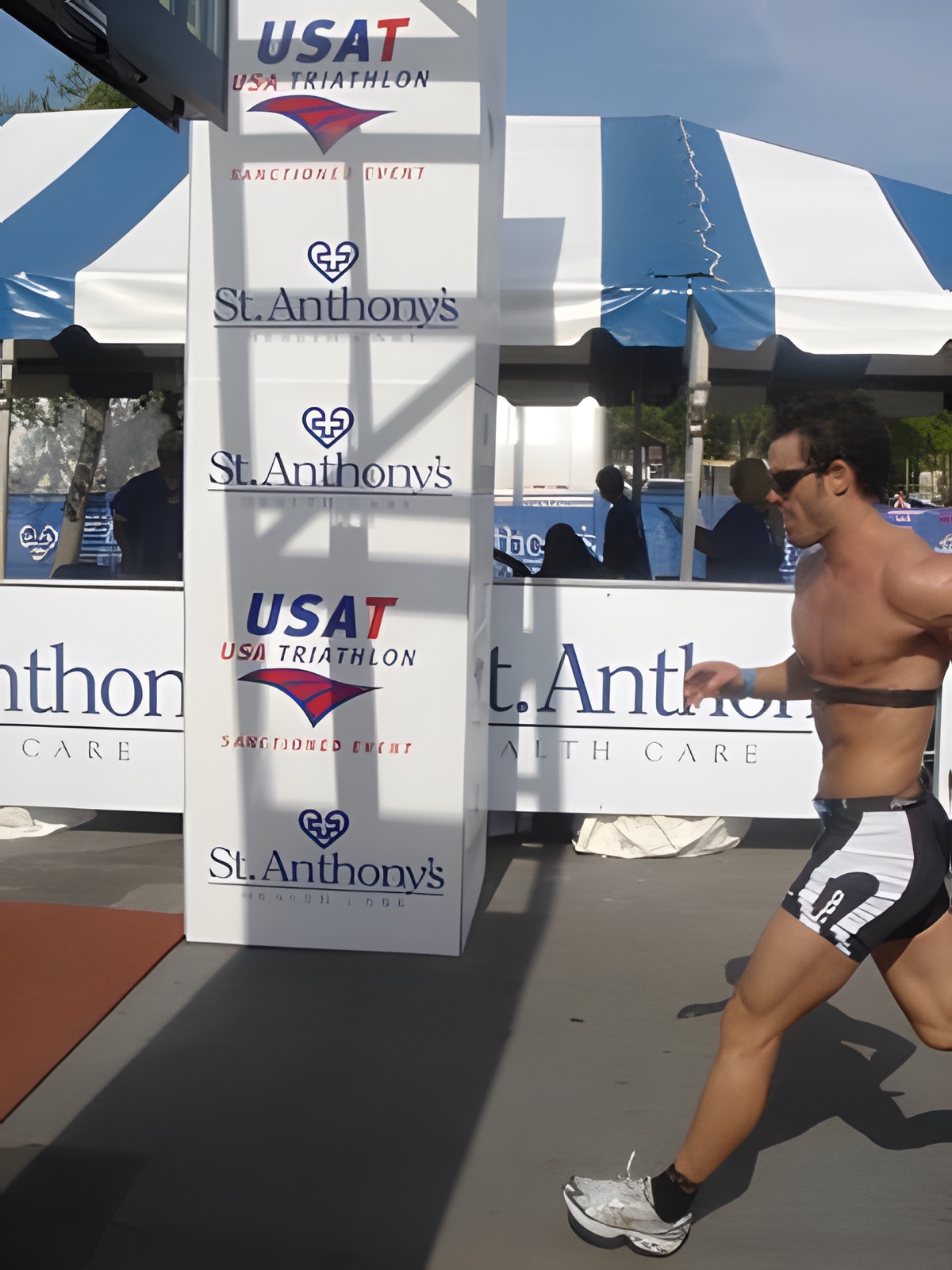 Chris Santos competing in the St. Anthony's Triathlon